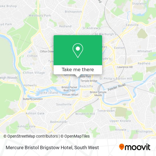 Mercure Bristol Brigstow Hotel map