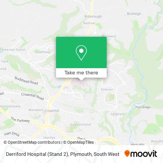 Derriford Hospital (Stand 2), Plymouth map