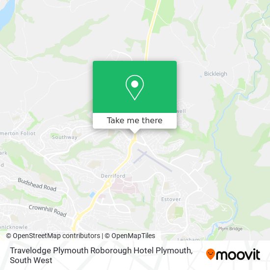 Travelodge Plymouth Roborough Hotel Plymouth map
