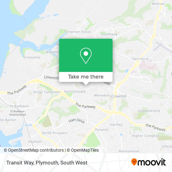 Transit Way, Plymouth map