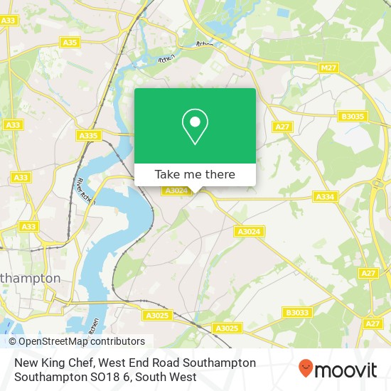 New King Chef, West End Road Southampton Southampton SO18 6 map