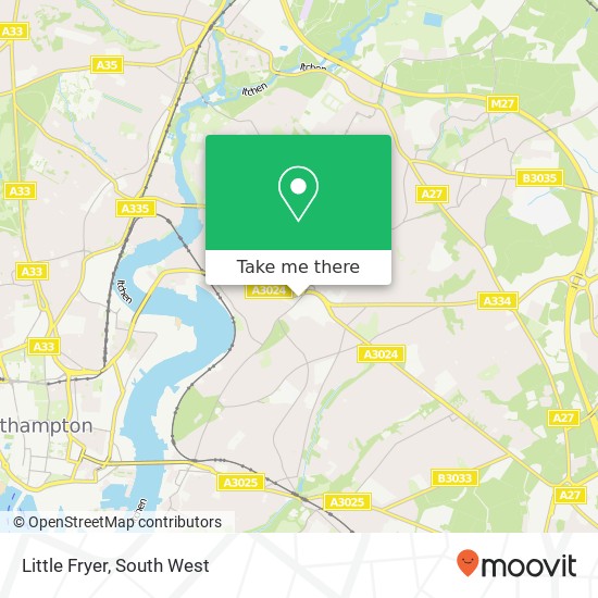 Little Fryer, West End Road Southampton Southampton SO18 6 map