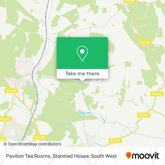 Pavilion Tea Rooms, Stansted House map