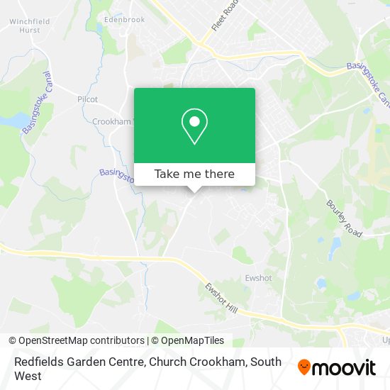 Redfields Garden Centre, Church Crookham map