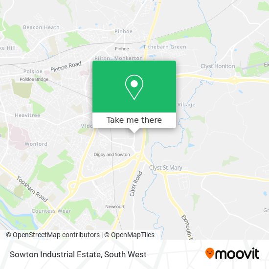 Sowton Industrial Estate map