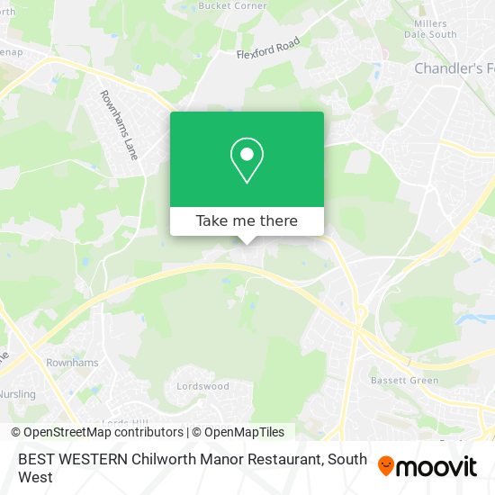 BEST WESTERN Chilworth Manor Restaurant map