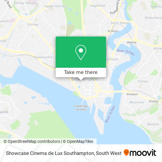 Showcase Cinema de Lux Southampton map