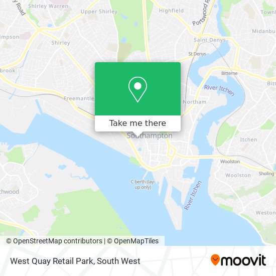 West Quay Retail Park map