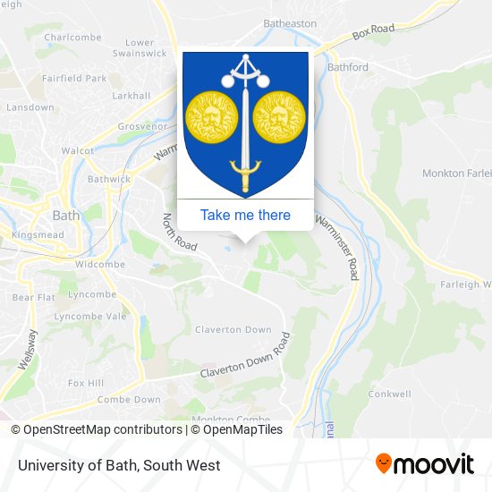 University of Bath map