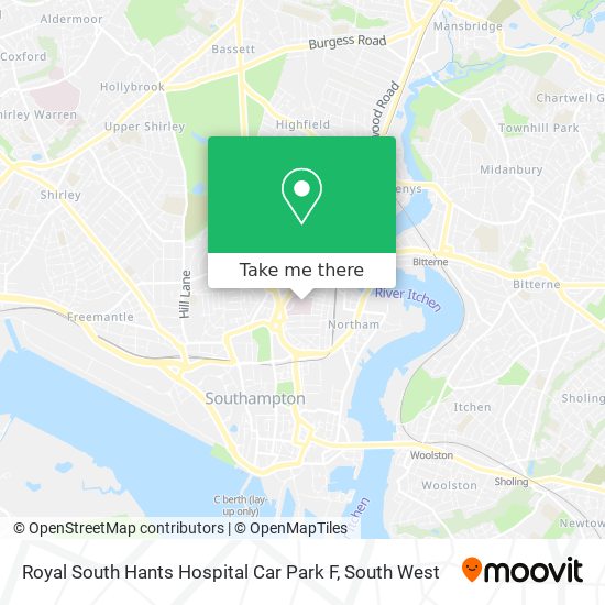 Royal South Hants Hospital Car Park F map