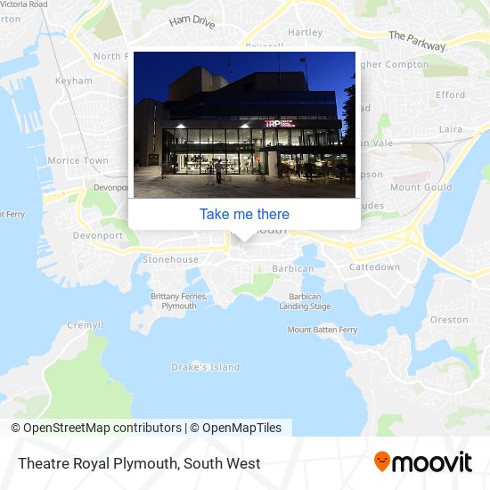 Theatre Royal Plymouth map