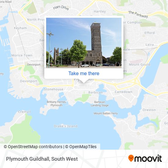 Plymouth Guildhall map