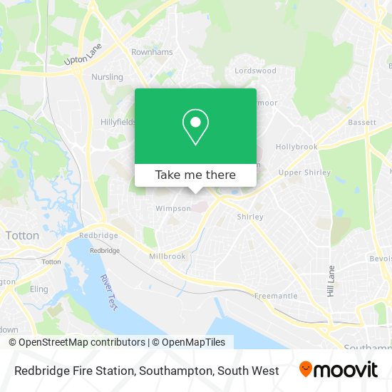 Redbridge Fire Station, Southampton map