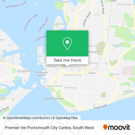 Premier Inn Portsmouth City Centre map