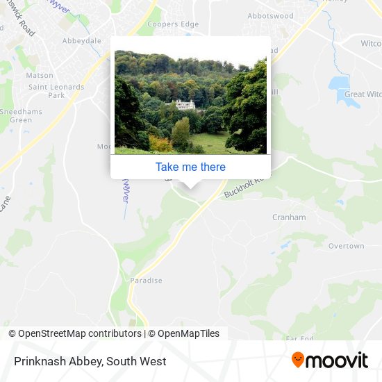 Prinknash Abbey map