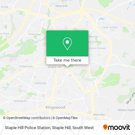 Staple Hill Police Station, Staple Hill map