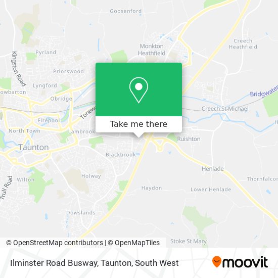 Ilminster Road Busway, Taunton map