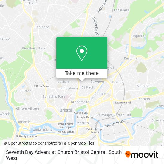 Seventh Day Adventist Church Bristol Central map