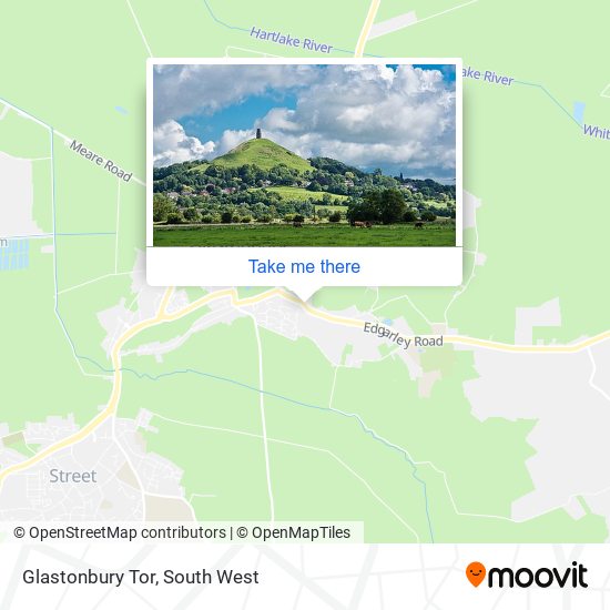 Glastonbury Tor map
