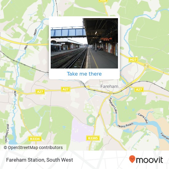 Fareham Station map