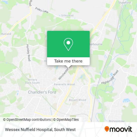 Wessex Nuffield Hospital map