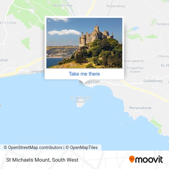 St Michaels Mount map