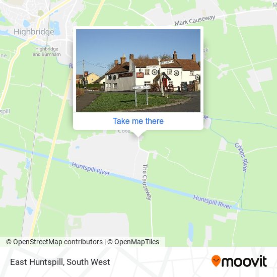 East Huntspill map