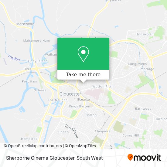 Sherborne Cinema Gloucester map