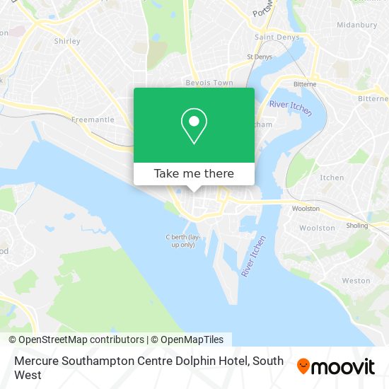 Mercure Southampton Centre Dolphin Hotel map