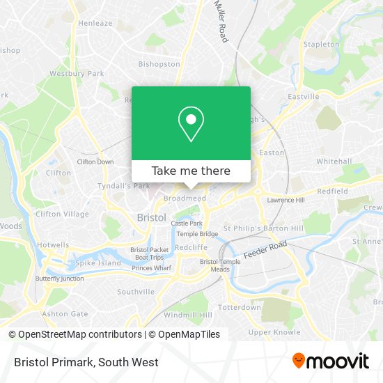 Bristol Primark map