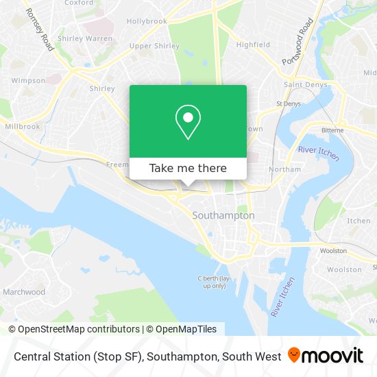 Central Station (Stop SF), Southampton map