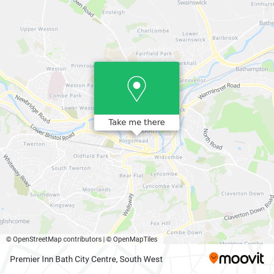 Premier Inn Bath City Centre map