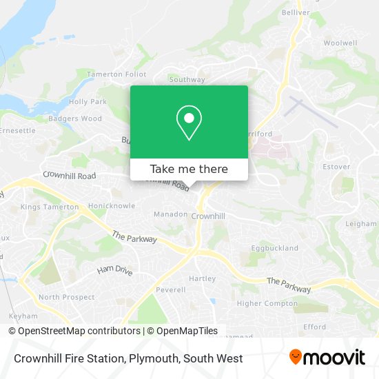 Crownhill Fire Station, Plymouth map