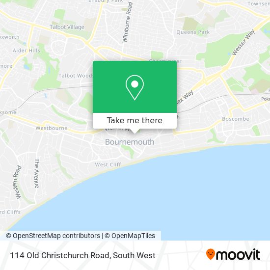 114 Old Christchurch Road map