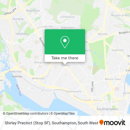 Shirley Precinct (Stop SF), Southampton map