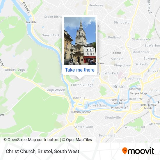Christ Church, Bristol map