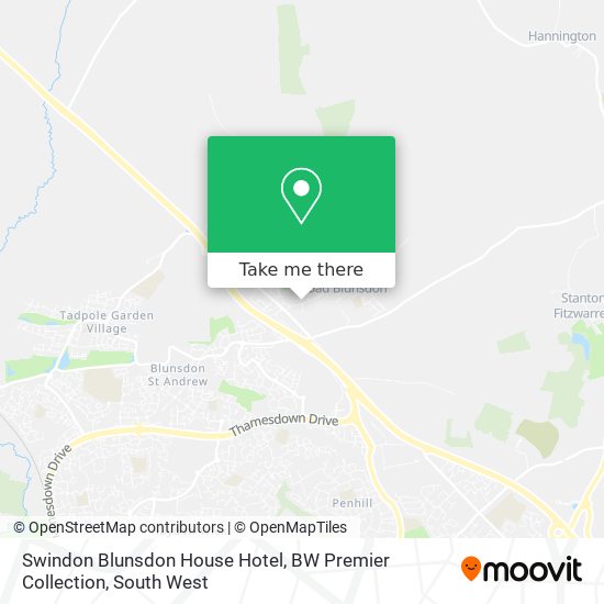 Swindon Blunsdon House Hotel, BW Premier Collection map