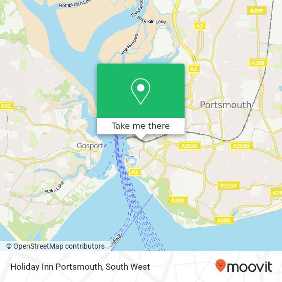 Holiday Inn Portsmouth, The Plaza Gunwharf Quays Portsmouth Portsmouth PO1 3 map