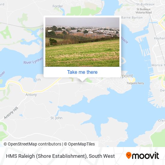 HMS Raleigh (Shore Establishment) map