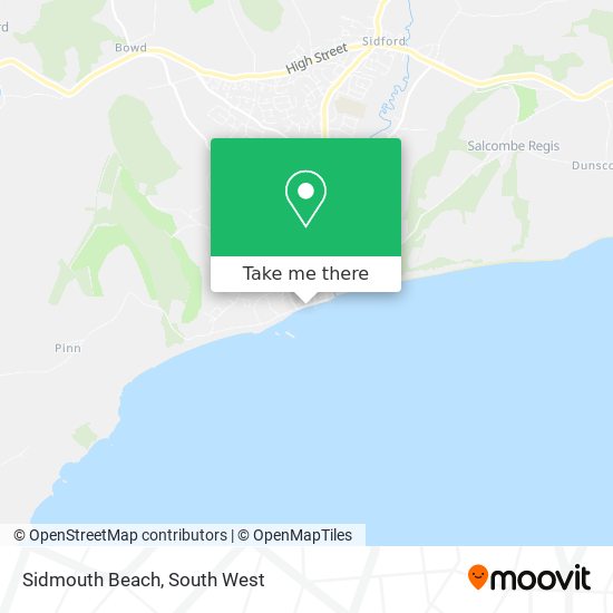 Sidmouth Beach map