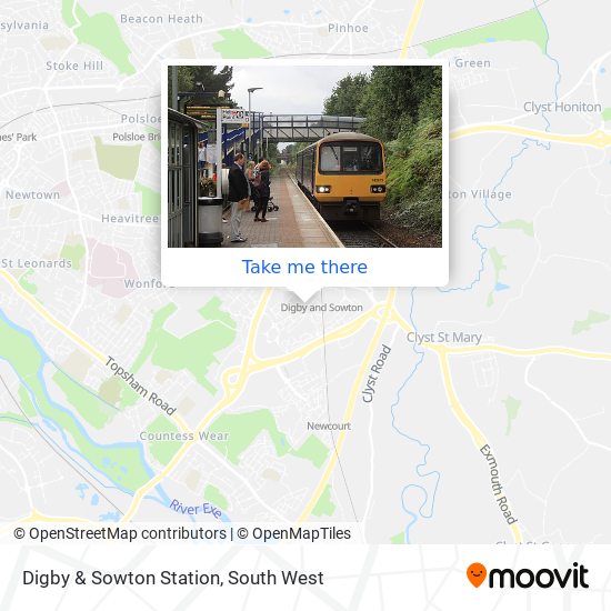 Digby & Sowton Station map