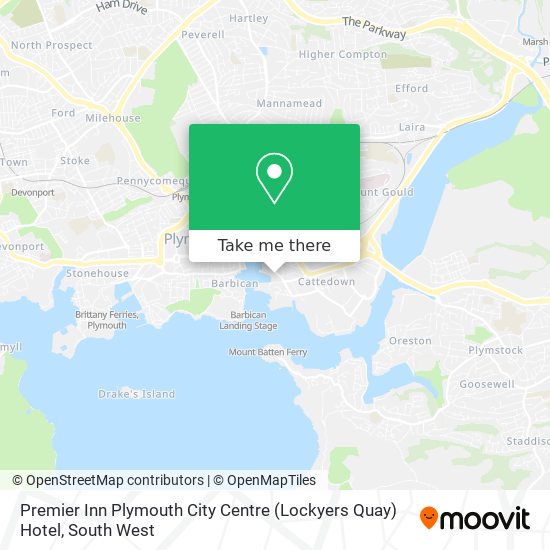 Premier Inn Plymouth City Centre (Lockyers Quay) Hotel map
