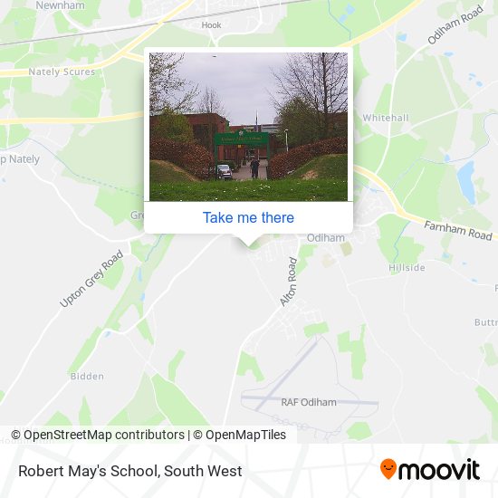 Robert May's School map