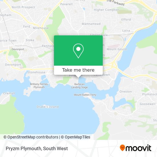 Pryzm Plymouth map