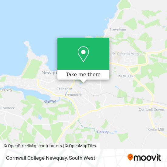Cornwall College Newquay map