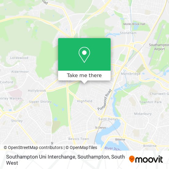 Southampton Uni Interchange, Southampton map