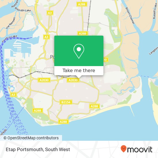 Etap Portsmouth, Fratton Way Southsea Southsea PO4 8 map