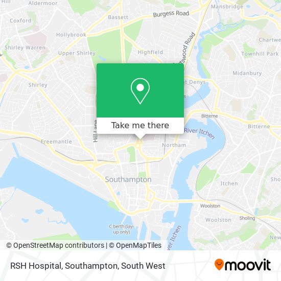 RSH Hospital, Southampton map