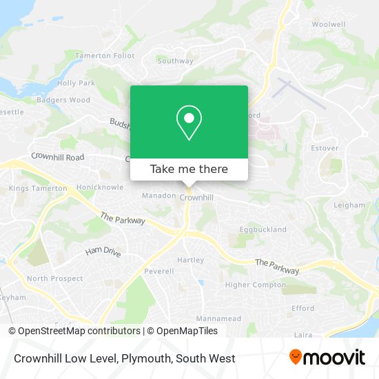 Crownhill Low Level, Plymouth map