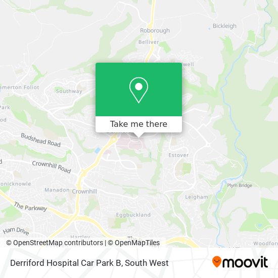 Derriford Hospital Car Park B map